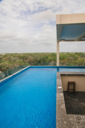 Luxury Studio Moonlight with rooftop pool at Aldea Zama, Tulum